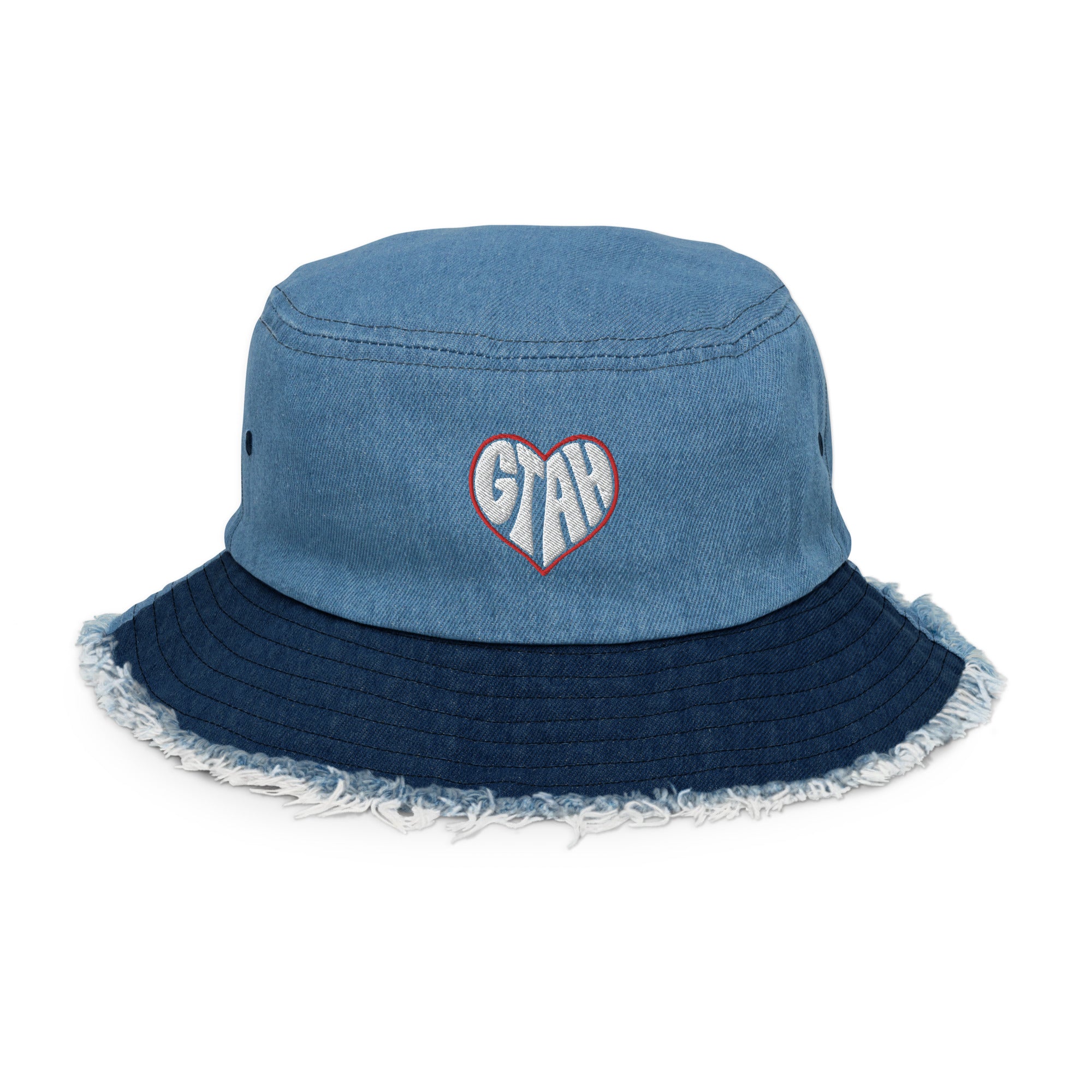 GTAH (Distressed denim bucket hat)