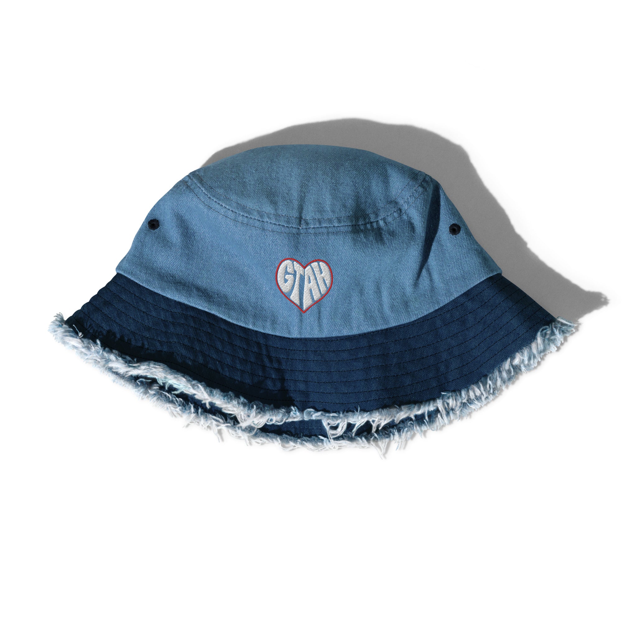 GTAH (Distressed denim bucket hat)