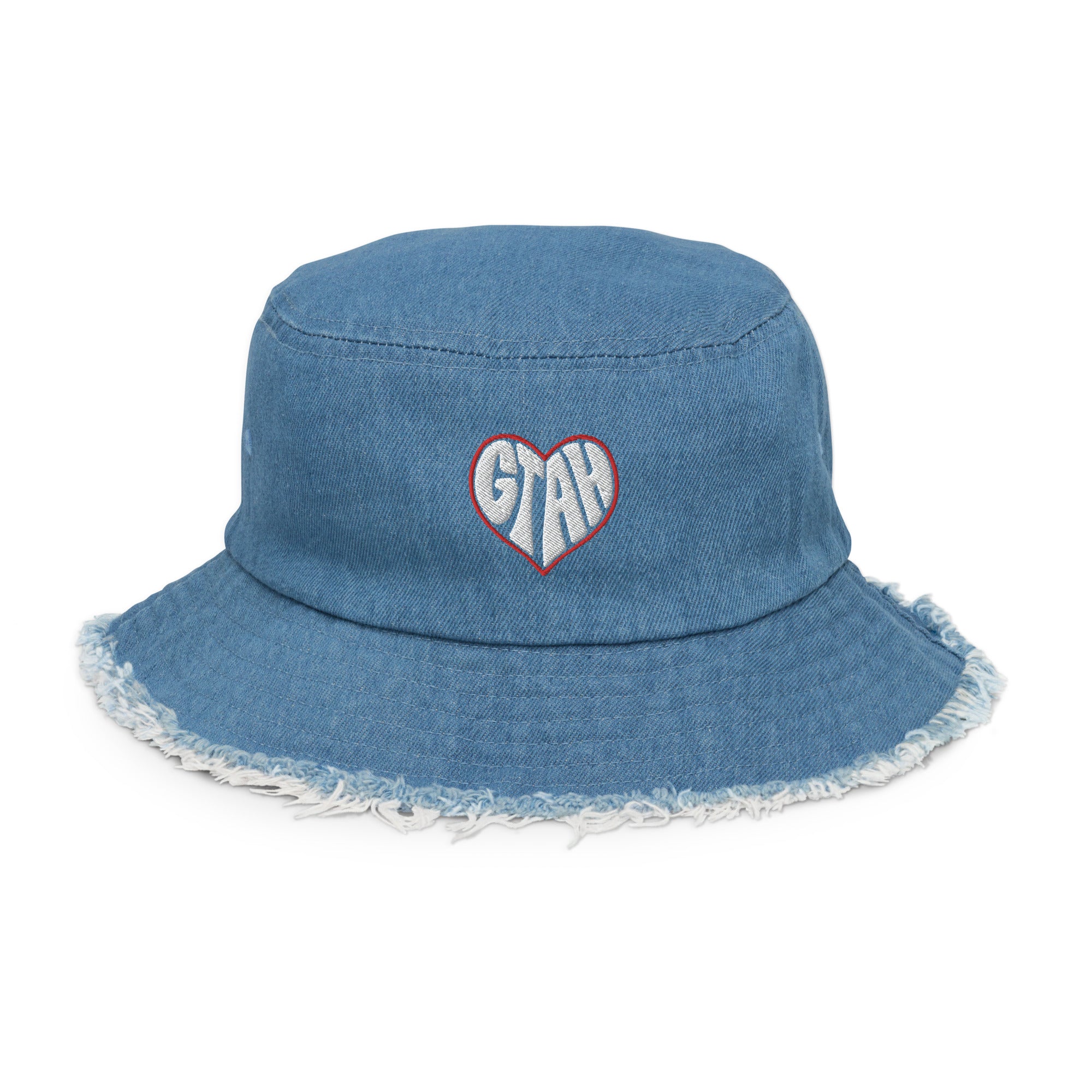 GTAH (Distressed denim bucket hat)